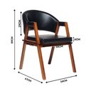 Ver imagem 3 de Kit 4 Cadeiras Sala de Jantar Premium com Braço Madeira Maciça Movellu Home