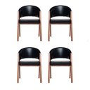 Ver imagem 2 de Kit 4 Cadeiras Sala de Jantar Premium com Braço Madeira Maciça Movellu Home