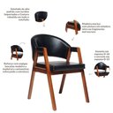 Ver imagem 4 de Kit 4 Cadeiras Sala de Jantar Premium com Braço Madeira Maciça Movellu Home