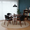 Ver imagem 1 de Kit 4 Cadeiras Sala de Jantar Premium com Braço Madeira Maciça Movellu Home