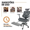 Ver imagem 3 de Cadeira de Escritório Presidente Executiva Oficial Titan Cinza