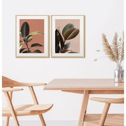 Kit 2 Quadros Decorativos Dolhagens Plantas Verde - 3