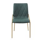 Ver imagem 2 de Cadeira Estofada com Base em Aço Carbono Pintura Automotiva – Anitta Exclusiva Linho Lincoln Verde