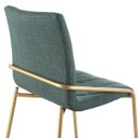 Ver imagem 6 de Cadeira Estofada com Base em Aço Carbono Pintura Automotiva – Anitta Exclusiva Linho Lincoln Verde