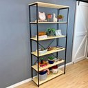 Ver imagem 2 de Estante Style Ample 6 Prateleiras Industrial Natural e Preto