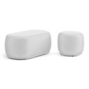 Ver imagem 2 de Conjunto 02 Puffs Decorativos Orgânicos Molly Couríssimo Branco - Abmaza