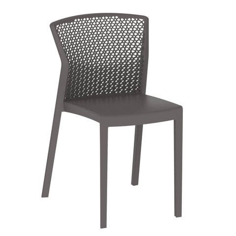 Cadeira para Jardim 79cm Peti Grifit Cinza/Mushroom