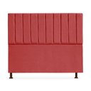 Ver imagem 2 de Kit Cabeceira + Calçadeira Baú Cancun King Size 195cm Suede - Ecotec Decor:Vermelho