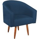 Ver imagem 5 de Poltrona Decorativa Jade Design Moderno Sala de Estar Quarto Escritório Confortável Luxo Pés Palito