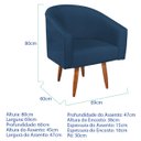 Ver imagem 3 de Poltrona Decorativa Jade Design Moderno Sala de Estar Quarto Escritório Confortável Luxo Pés Palito