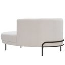 Ver imagem 6 de Sofá Chaise Direito Base Preto Penélope Bouclé Off White - Nexta Casa