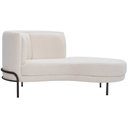 Ver imagem 7 de Sofá Chaise Direito Base Preto Penélope Bouclé Off White - Nexta Casa