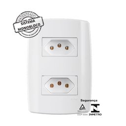 Tomada Slim Monobloco Dupla 20a 80121 Ilumi - 2