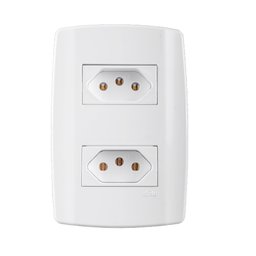 Tomada Slim Monobloco Dupla 20a 80121 Ilumi - 1