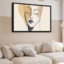 Ver imagem 2 de Quadro Decorativo Face Mulher Abstrato - 50x70cm:moldura Preta