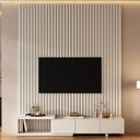 Ver imagem 2 de Rack Extensível com Painel Ripado TV até 75 Polegadas 200CMX250CM Aruá CabeCasa MadeiraOriginals