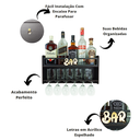 Ver imagem 2 de Barzinho de Parede Aparador Para Bebidas Para Sala Tema Bar - 49x26 Cor Preto