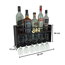 Ver imagem 3 de Barzinho de Parede Aparador Para Bebidas Para Sala Tema Bar - 49x26 Cor Preto