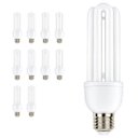 Ver imagem 1 de Lampada Kit 10 Uni Fluorescente 127V 20W Iluminaçao Ambiente Luz Potente Energia Rua Casa Sala Quart