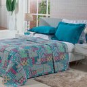 Ver imagem 1 de Kit Cobre Leito Plazza Turquesa Casal Queen 3 Peças - Bordados Ricardo 50105t