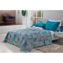 Ver imagem 2 de Kit Cobre Leito Plazza Turquesa Casal Queen 3 Peças - Bordados Ricardo 50105t