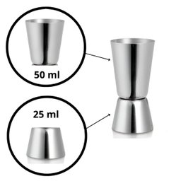 Dosador Duplo 25ml 50ml Inox para Bebidas Bartenders - 2