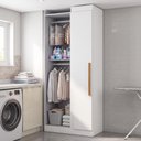 Ver imagem 2 de Armário Multiuso para Lavanderia ou Closet para Canto 1 Porta Madrid