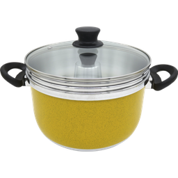 Conjunto Multiuso Amarelo 3 Peças com Tampa de Vidro 4,5 Litros - 1
