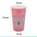 Ver imagem 3 de Copo Infantil Transição Para Bebês 12 Meses 360 Antivazamento Grande 235 mL Coala Rosa Clingo