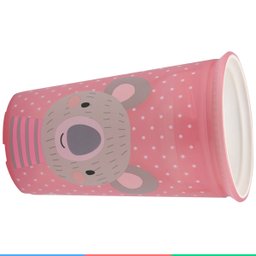 Copo Infantil Transição Para Bebês 12 Meses 360 Antivazamento Grande 235 mL Coala Rosa Clingo - 4