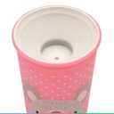Ver imagem 5 de Copo Infantil Transição Para Bebês 12 Meses 360 Antivazamento Grande 235 mL Coala Rosa Clingo