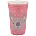 Ver imagem 1 de Copo Infantil Transição Para Bebês 12 Meses 360 Antivazamento Grande 235 mL Coala Rosa Clingo