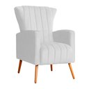 Ver imagem 7 de Poltrona Decorativa Melinda Pés Palito Suede Cores - S.A Móveis DS Móveis Poltrona Melinda Branco