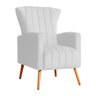 Poltrona Decorativa Melinda Pés Palito Suede Cores - S.A Móveis DS Móveis Poltrona Melinda Branco - 7