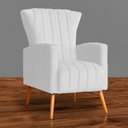 Ver imagem 5 de Poltrona Decorativa Melinda Pés Palito Suede Cores - S.A Móveis DS Móveis Poltrona Melinda Branco
