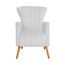 Ver mais imagens de Poltrona Decorativa Melinda Pés Palito Suede Cores - S.A Móveis DS Móveis Poltrona Melinda Branco