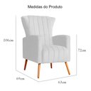 Ver imagem 6 de Poltrona Decorativa Melinda Pés Palito Suede Cores - S.A Móveis DS Móveis Poltrona Melinda Branco