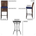 Ver imagem 2 de Mesa Bistro e 4 Banquetas Roma Preta Corda Náutica 10 Trama Original