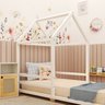 Cama Infantil Meia Casinha Evolutiva Com Pes  Branca - 5