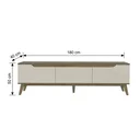 Ver imagem 3 de Rack para TV até 75 Polegadas MDF 180cm 2 Portas 1 Gaveta Liverpool Yescasa Marrom