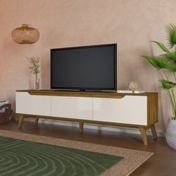 Rack para TV até 75 Polegadas 180cm 2 Portas 1 Gaveta Liverpool Yescasa - 9