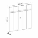 Ver mais imagens de Painel para TV até 75 Polegadas Efeito Ripado 3D com LED 183x185,5 cm Liverpool Yescasa Marrom