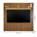 Ver imagem 5 de Painel para TV até 75 Polegadas Efeito Ripado com LED 183x185,5 cm Liverpool Yescasa Marrom