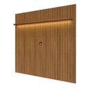 Ver imagem 6 de Painel para TV até 75 Polegadas Efeito Ripado com LED 183x185,5 cm Liverpool Yescasa Marrom