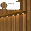 Ver imagem 4 de Painel para TV até 75 Polegadas Efeito Ripado 3D com LED 183x185,5 cm Liverpool Yescasa Marrom