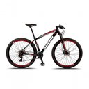 Ver imagem 1 de Bicicleta Bike Aro 29 Alumínio 21 Velocidades Shimano Suspensão Freio a Disco Cor: Vermelho Tam: