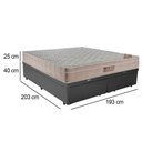 Ver imagem 6 de Cama Box Baú King Sintético Bipartido + Colchão Ortobom Airtech Molas Ensacadas 65x193x203 Cor: