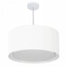 Lustre Cilíndrico Duplo Md-4289 Tecido 55x30cm Branco Bivolt - 1