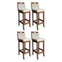 Ver imagem 1 de Kit 4 Banquetas Baixas em Madeira Maciça Florença