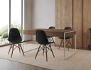 Ver imagem 2 de Conjunto Industrial Filadelfia 137x90 Ferro Branco Tampo Amendoa 4 Cadeiras Preto